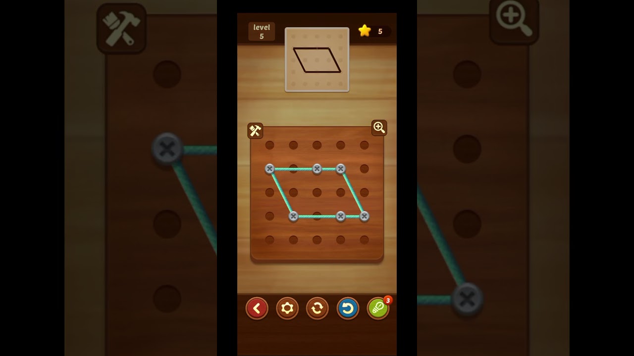 Line Puzzle String Art Game - Level 5 with Bonus Spinner Fun! 