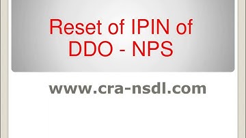 DDO reset password NPS NSDL Protean