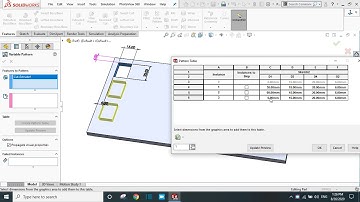 Solidworks Tutorial 14: Variable Pattern in the Solidworks