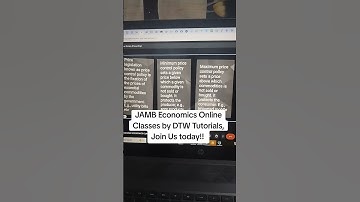 JAMB Economics Online Classes by DTW Tutorials, Join Us today #dtwtutorials #jamb #jamb2025