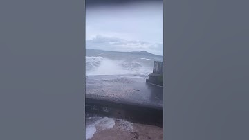 Rough n wild sea at Milford Beach Promenade #shorts #spray #volcano