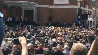 Sydney James Harcourt of "Hamilton" performs at the Museum of the American Revolution