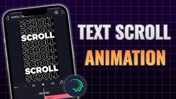 Scroll Text Animation Tutorial on Alight Motion