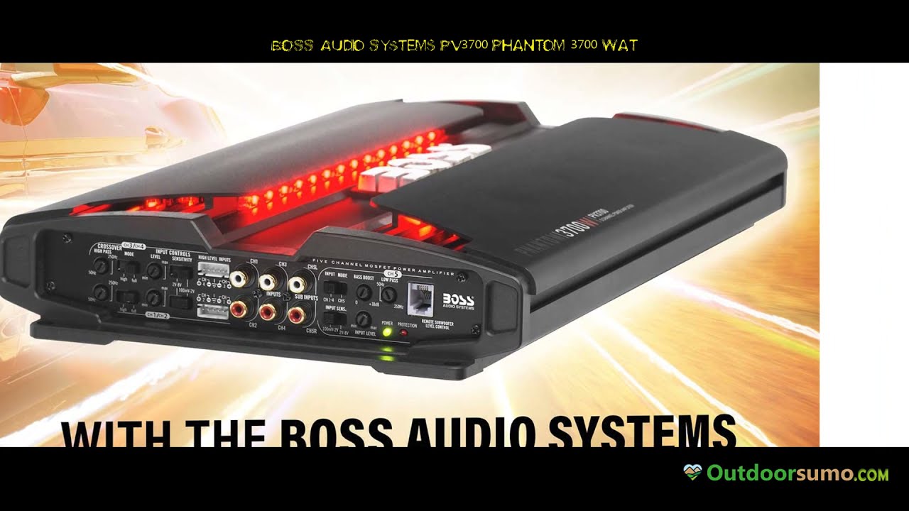 BOSS Audio Systems PV3700 5 Channel Car Phantom Series 3700 Watts Review by Outdoorsumo -