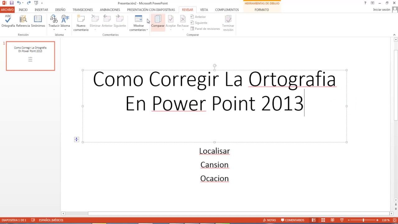 Operador Construir Sobre A Pesar De Ortograf a En Power Point 