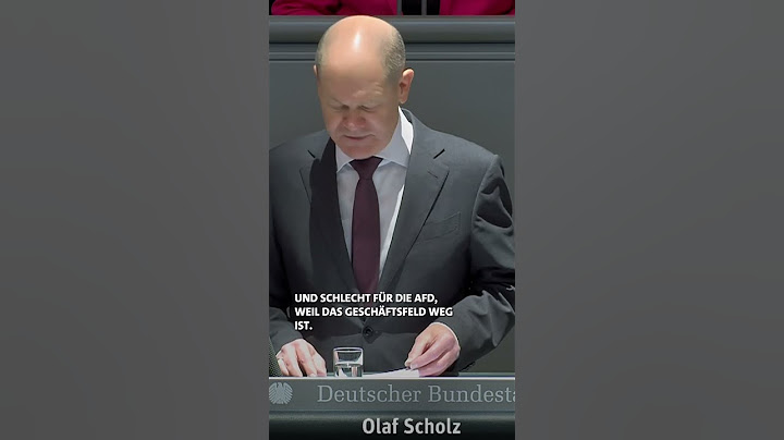 Olaf Scholz über die AfD
