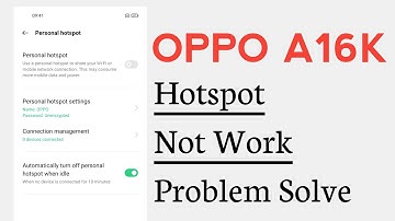 OPPO A16K Hotspot Not Working Problem Solve