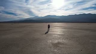 Alone man in desert - Copyright Free Video