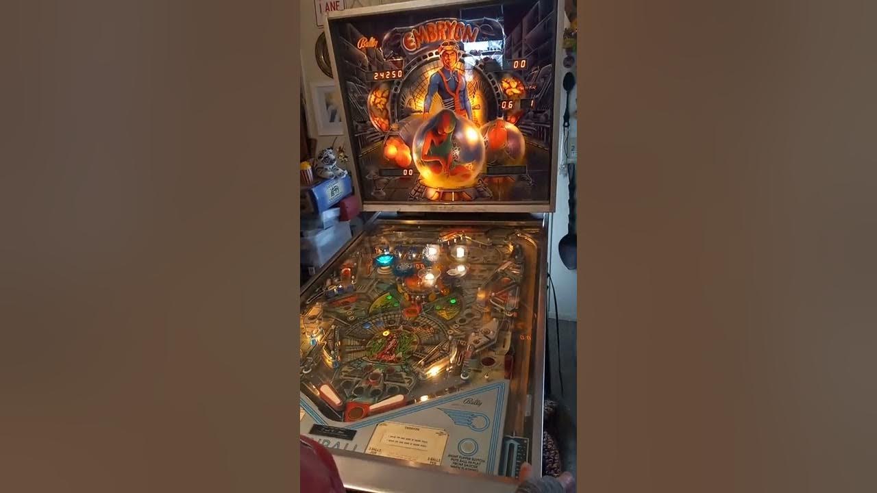 BALLYS "EMBRYON" (WIDE BODY) 4 PLAYER PINBALL MACHINE APRIL 2, 2022. YouTube