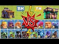 SAME LEVEL || BH Troops vs TH Troops - Clash of Clans