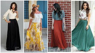 Long skirt outfit ideas for girls ...