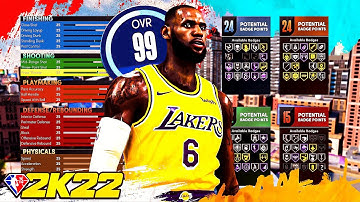 NBA 2K22 LEBRON JAMES BUILD - TWO WAY FACILITATING FINISHER BUILD