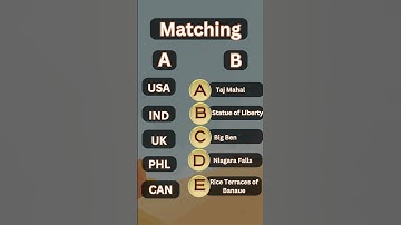 Matching General Knowledge! Part 8 #iqtest #triviagame #quiz #fastquiz #quizquestion #gkquiz
