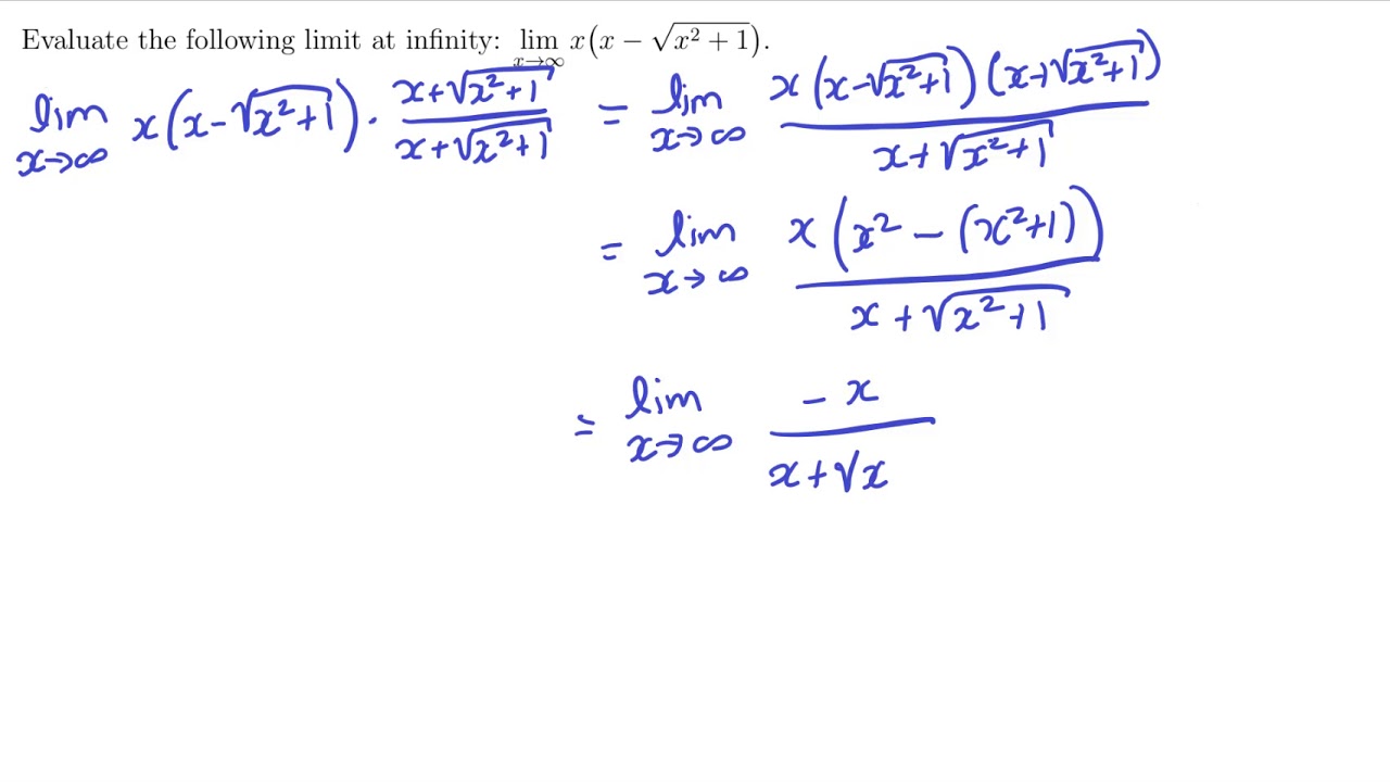 Limits At Infinity Infinite Limits And Asymptotes