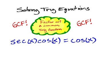 Solving Trig Equations (Factoring out GCF)