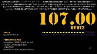 107 Hz 1 Hz Interval Sine Pure Tone Frequency 441000 Sample Stereo