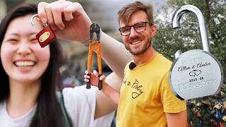 We Asked Tourists to Cut Love Locks: Check Their Surprising Reactions!