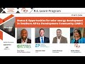Webinar: Status &amp; Opportunities for solar energy development in SADC