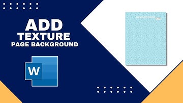 How to Add Texture Page Background in Microsoft Word