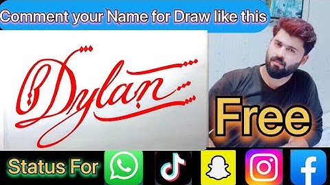 Dylan Name Signature Calligraphy Status | How to Cursive write with cut Marker #dylan @dylan