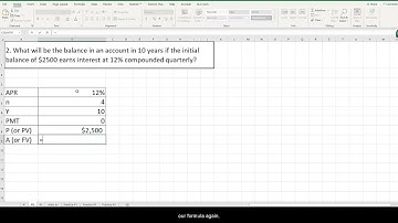 Using the =FV Function in Excel (MAT043)