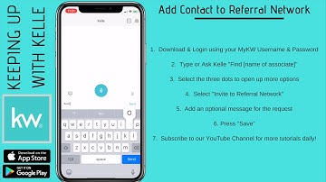 Keeping up with Kelle | Add Contact to Referral Network