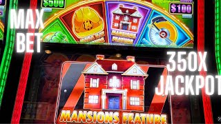 ONE OF MY BIGGEST MANSIONS FEATURE HANDPAYS 🤩 MAX BET HUGE JACKPOT ON HNMP