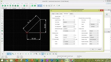 Librecad-Drawing shapes, dimension setting and hatching
