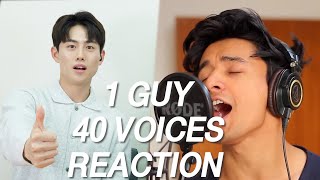 1 guy 40 voices reaction