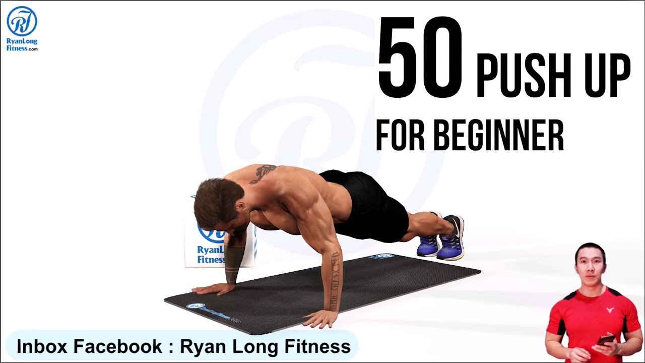 50 Push Up For Beginner Workout At Home #ryanlongfitness - YouTube