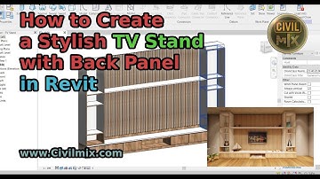How to Create a Stylish TV Stand with Back Panel in Revit : Free Download Family