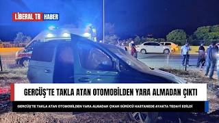 Gercüş’te takla atan otomobilden yara almadan çıkan sürücü hastanede ayakta tedavi edildi