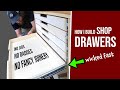 Wicked Fast Shop Drawers (Offsets & Butt Joints) - How To Install Drawer Slides EASY