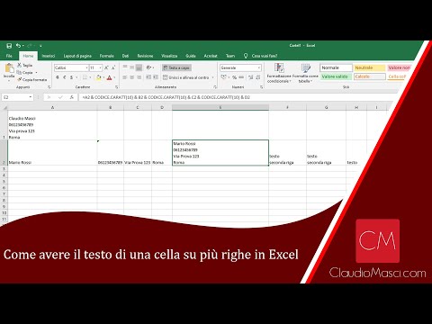 Video: Come Avvolgere Il Testo In Una Cella In Excel (Excel)