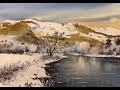 How to paint snowy scene in watercolor painting demo by javid tabatabaei