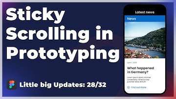 Sticky Scrolling in Prototyping | Figma #figma