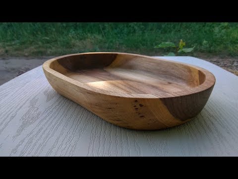 Как сделать тарелку из дерева How to make a plate of wood