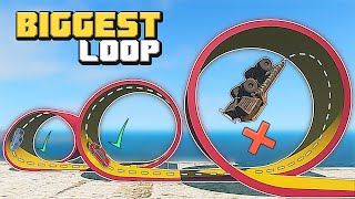 What vehicles can pass the largest loop in BeamNG Drive?