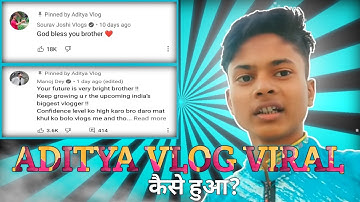 Aditya vlog Viral कैसे हुआ? Sourav Joshi Vlogs & Manoj Dey Comments On Aditya vlog #shorts