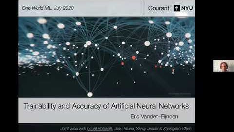 Eric Vanden-Eijnden - Trainability and accuracy of artificial neural networks