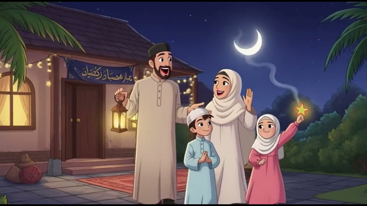 A Peaceful Eid | Family Prayer & Celebration in Anime
