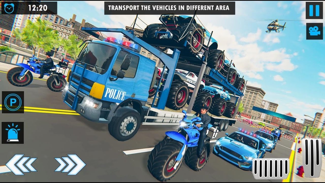 US Police Monster Truck Transport Ship Simulator (Brilliant Gamez) | Android Gameplay
