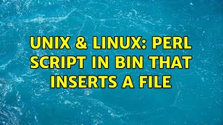 Unix & Linux: Perl script in bin that inserts a file (3 Solutions!!)