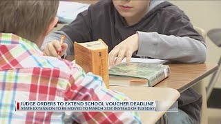 School vouchers applications deadline extended through end of March following court order