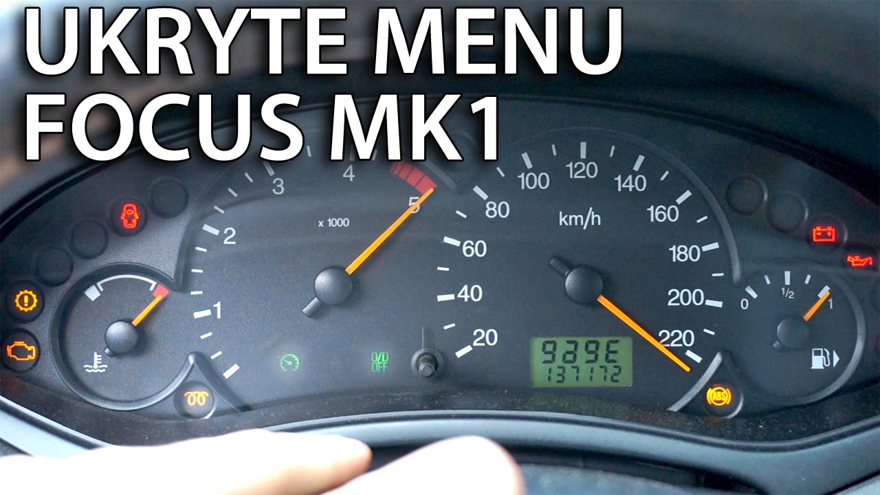 Ukryte menu serwisowe zegarów Ford Focus MK1 (test mode