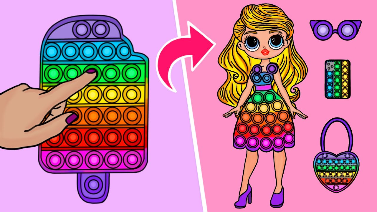 LOL in Style POP IT Paper Doll Dress UP - 10 ideas
