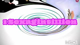 Numbers 0 to 1 Sexagintillion With sound