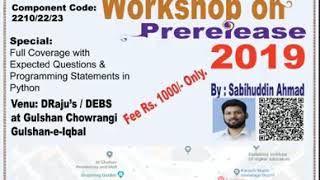 Prerelease 2210. May/June 2019. Workshop. By Sabihuddin Ahmad Siddiqui