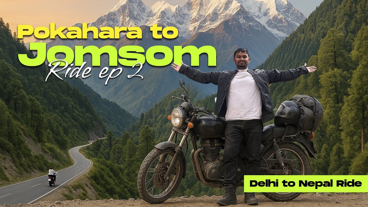 🏍️ Pokhara to Jomsom Bike Ride | Mustang Valley Adventure | Delhi to Nepal Series - EP 2 🇳🇵
