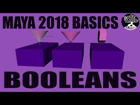 Autodesk Maya 2018 Basics- Booleans- Union/Difference/Intersection